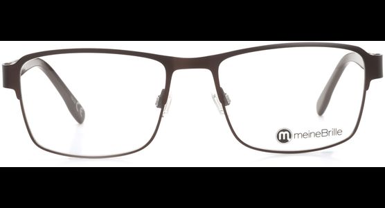 meineBrille 04-96010-02, Dunkel Braun Matt front - Ansicht 3