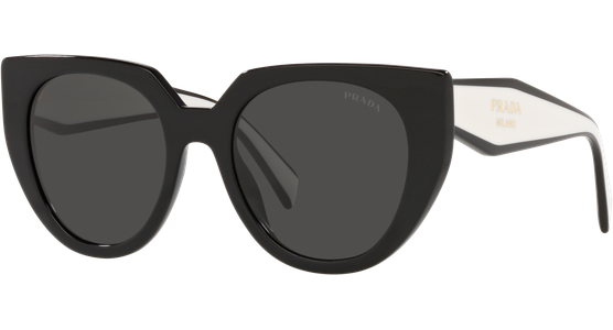 Prada PR 14WS 09Q5S0 Sonnenbrille Schwarz Weiß - Ansicht 2