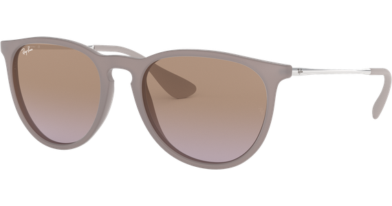 Ray-Ban Erika RB4171 Classic Matt Dark Sand / Verlauf Braun-Violett 600068 54 Damen Sonnenbrille - Ansicht 2