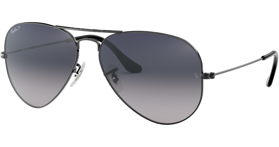 Ray-Ban Aviator Gradient RB3025 004/78 Grau/Blau Verlauf 62 - LARGE Sonnenbrille