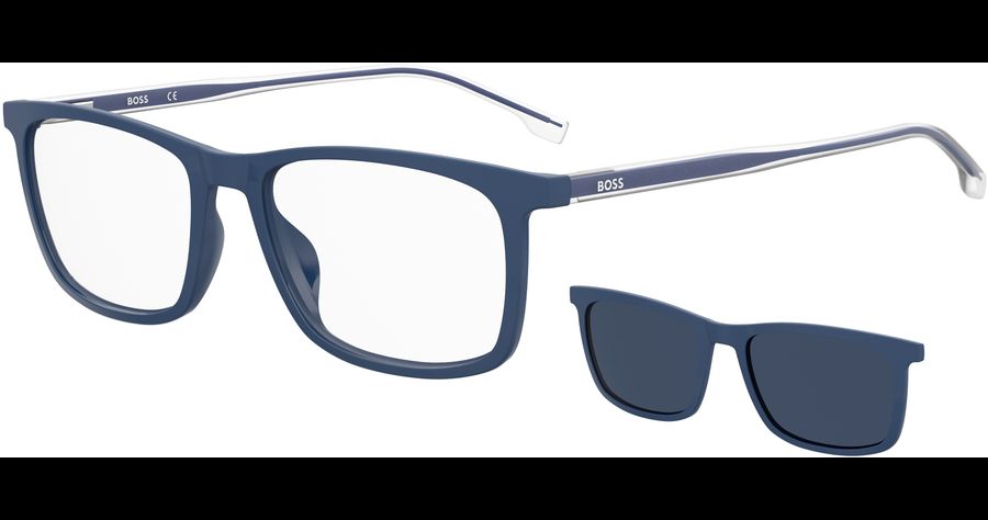 HUGO BOSS BOSS 1150/CS  FLL MATTE Blau Brille mit Sonnenclip