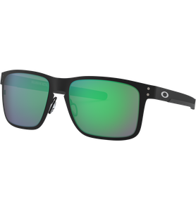 Oakley Holbrook Metal 0OO4123 412304, Matt Schwarz/Jade Iridium Sport-Sonnenbrille - Ansicht 2