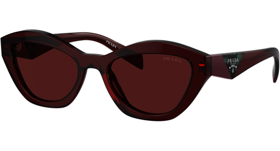 Prada 0PR A02S 18O80B Sonnenbrille Red Transparent Damen - Ansicht 2