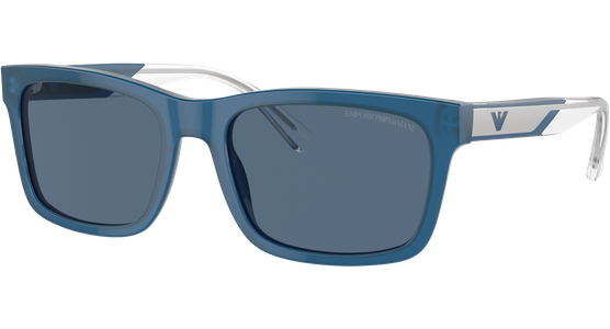 Emporio Armani EA4224 609280 - Sonnenbrille Herren - Fassung: Blau, Kunststoff, Rechteck - Glasfarbe: Blau - Ansicht 2
