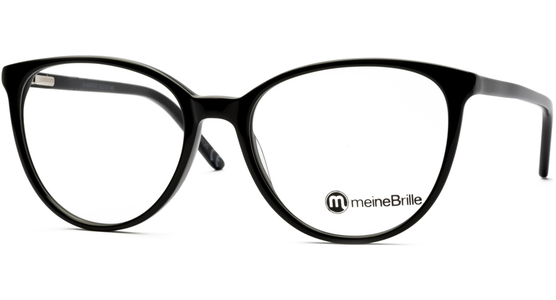 meineBrille 04-06000-01, Schwarz links Cateye Brille - Ansicht 2