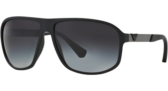 Emporio Armani EA4029 50638G - Sonnenbrille Herren - Fassung: Schwarz, Kunststoff, Eckig - Glasfarbe: Grau - Ansicht 2