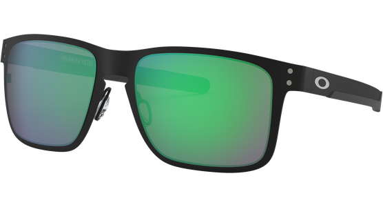 Oakley Holbrook Metal 0OO4123 412304, Matt Schwarz/Jade Iridium Sport-Sonnenbrille - Ansicht 2