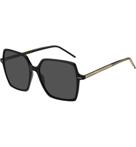 HUGO BOSS BOSS 1524/S BLACK - Sonnenbrille Damen - Fassung: Schwarz, Kunststoff, Eckig - Glasfarbe: Grau - Ansicht 2