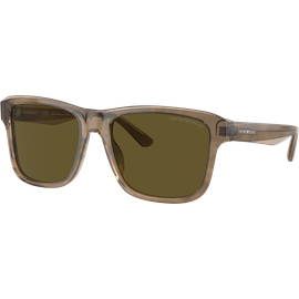 Emporio Armani EA4208 605573 - Sonnenbrille Herren - Fassung: Grün, Kunststoff, Eckig - Glasfarbe: Braun