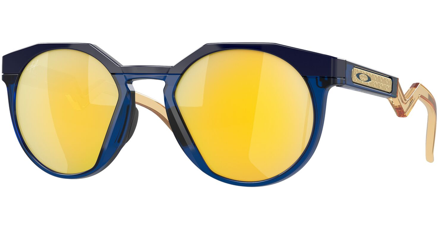 Oakley HSTN OO9242 924211 - Sonnenbrille Herren - Fassung: Blau, Kunststoff, Rund - Glasfarbe: Prizm 24k Polarized