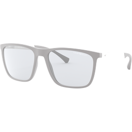 Emporio Armani EA4150 506387 - Sonnenbrille Herren - Fassung: Schwarz, Kunststoff, Rechteck - Glasfarbe: Grau