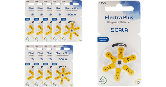 Scala Hörgerätebatterien Electra plus 10 (180 Stk.) - Ansicht 3