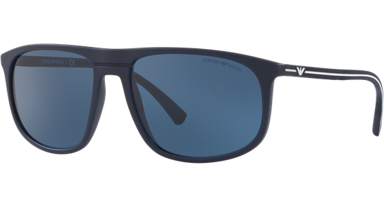 Emporio Armani EA4118 569280 - Sonnenbrille Herren - Fassung: Blau, Kunststoff, Eckig - Glasfarbe: Blau - Ansicht 2