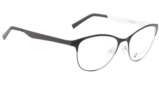 meineBrille 04-87010-01, Schwarz/Weiß Matt rechts - Ansicht 4