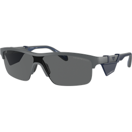 Emporio Armani EA4218 610387 - Sonnenbrille Herren - Fassung: Grau, Kunststoff, Irregulär - Glasfarbe: Grau