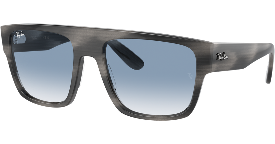 Ray-Ban Drifter RB0360S 14043F - Sonnenbrille Unisex - Fassung: Grau, Kunststoff, Eckig - Glasfarbe: Blau