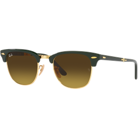 Ray-Ban Clubmaster Folding RB2176 136885 Sonnenbrille Unisex Fassung Grün Kunststoff Eckig Glasfarbe Braun