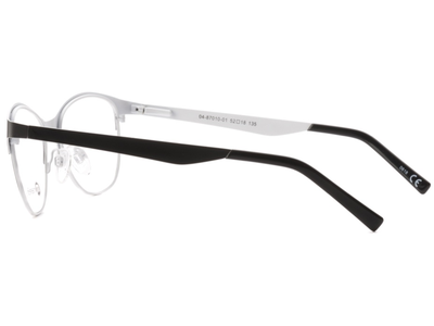 meineBrille 04-87010-01, Schwarz/Weiß Matt seite