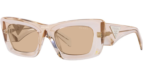 Prada 0PR 13ZS 19M4I2 Sonnenbrille Kristall Beige Damen Cateye - Ansicht 2