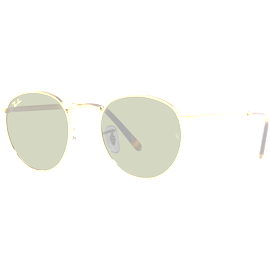 Ray-Ban New Round RB3637 919631 - Sonnenbrille Unisex - Fassung: Gold, Metall, Rund - Glasfarbe: Grün