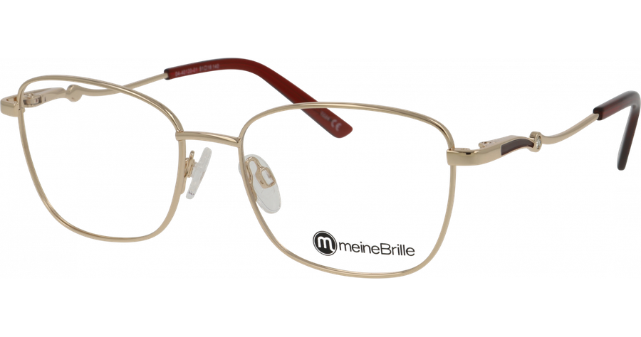 meineBrille 04-40120-01, Gold/Weinrot Brille