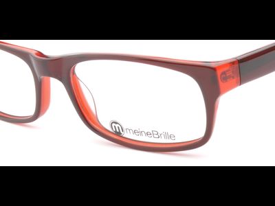 meineBrille 04-69220-01, Braun/Rot nah
