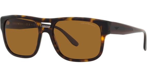 Emporio Armani EA4197 587983 - Sonnenbrille Herren - Fassung: Havanna, Kunststoff, Eckig - Glasfarbe: Brown Polar - Ansicht 2