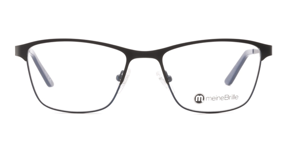 meineBrille 04-87020-01, Schwarz/Blau Matt front - Ansicht 3