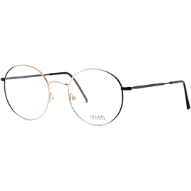 Fraims Brille 03-97170-03 Celine, Schwarz Matt Gold Rund