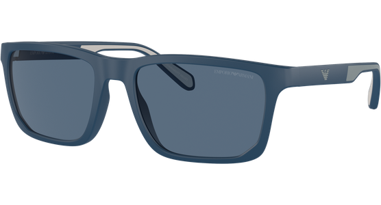 Emporio Armani EA4219 576380 57 - Sonnenbrille Herren - Fassung: Blau, Kunststoff, Rechteck - Glasfarbe: Blau - Ansicht 2