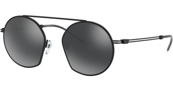 Emporio Armani EA2078 30016G - Sonnenbrille Herren - Fassung: Schwarz, Metall, Irregulär - Glasfarbe: Grau - Ansicht 2
