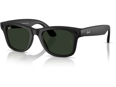 Ray-Ban Meta Wayfarer RW4008 601S1M 53 Matt Schwarz selbsttönende Gläser Graphit Grün (Gen 1) Ansicht 2