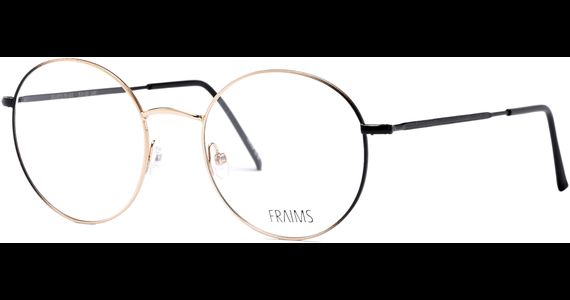 Fraims Brille 03-97170-03 Celine, Schwarz Matt Gold Rund - Ansicht 2