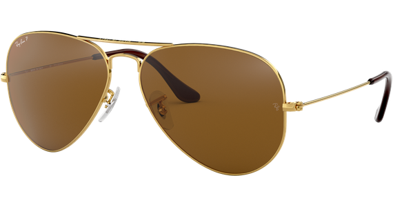 Ray-Ban Aviator Classic RB3025 001/57 Gold/Braun 62 - LARGE Sonnenbrille - Ansicht 2