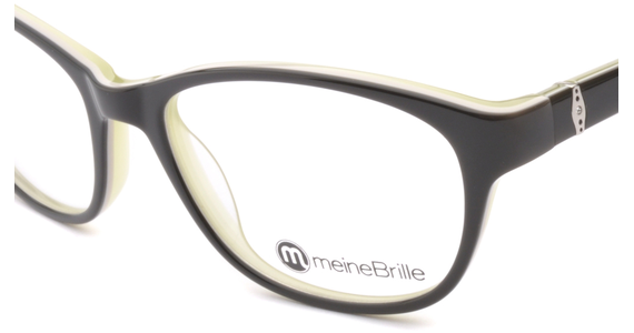 meineBrille 04-69180-01, Schwarz/Hellgrün nah - Ansicht 4