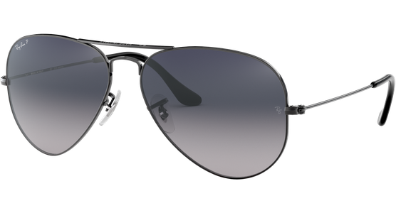 Ray-Ban Aviator Gradient RB3025 004/78 Grau/Blau Verlauf 62 - LARGE Sonnenbrille - Ansicht 2