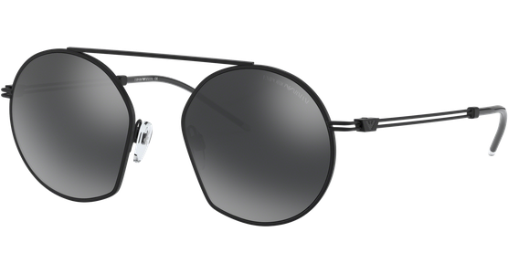 Emporio Armani EA2078 30016G - Sonnenbrille Herren - Fassung: Schwarz, Metall, Irregulär - Glasfarbe: Grau - Ansicht 2