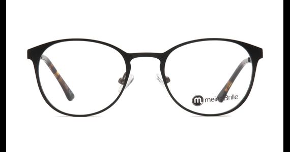 meineBrille 04-79000-02, Schwarz/Nougat Matt front - Ansicht 3