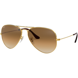 Ray-Ban Aviator Gradient RB3025 001/51 Glänzend Gold / Verlauf Hellbraun 55 - Sonnenbrille