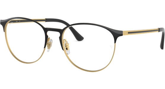 Ray-Ban Brille RX6375 2890 Panto Schwarz/Gold - Ansicht 2