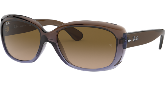 Ray-Ban RB4101 Jackie Ohh Glänzend Braun / Verlauf Braun 860/51 58 Sonnenbrille Damen - Ansicht 2
