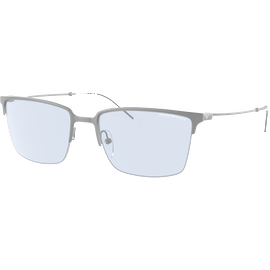 Emporio Armani EA2155 300187 - Sonnenbrille Herren - Fassung: Schwarz, Metall, Eckig - Glasfarbe: Grau