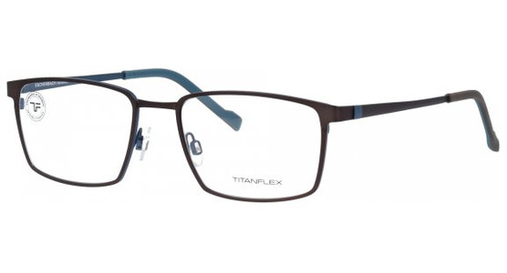 Titanflex Brille 850094 52 60 Herren Fassung: Braun, Metall, Rechteckig, Vollrand - Ansicht 2