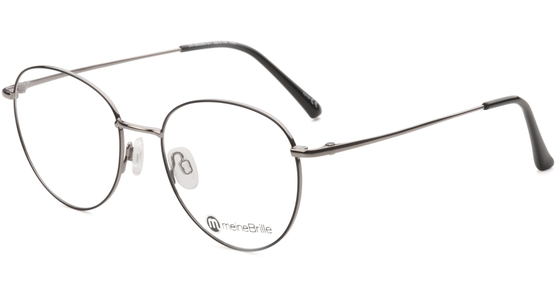 meineBrille 04-96090-01, Schwarz/Gun Glänzend Pantobrille - Ansicht 2