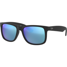 Ray-Ban RB4165 Justin Classic 622/55 Matt Schwarz Sonnenbrille Herren blaues Glas