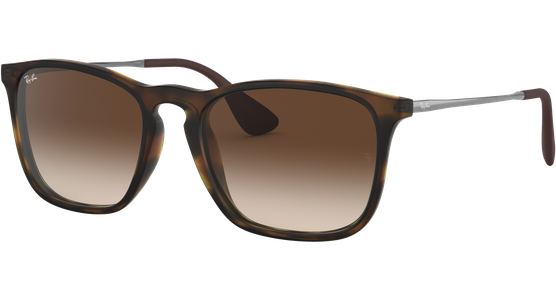 Ray-Ban Chris RB4187 Matt Havanna / Verlauf Braun 856/13 54 - Sonnenbrille Herren - Fassung: Havanna, Kunststoff, Eckig - Glasfarbe: Braun - Ansicht 2