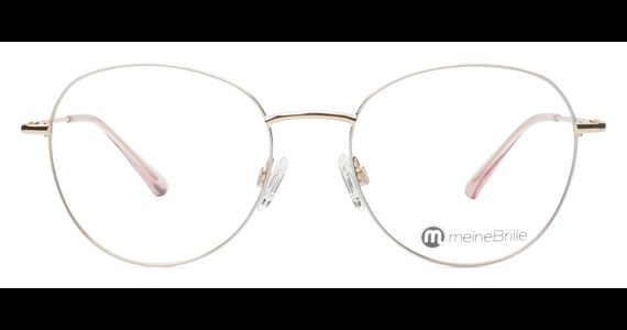 meineBrille 04-12040-02, Weiß/Gold Front - Ansicht 3