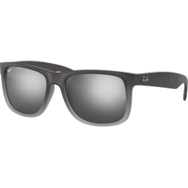 Ray-Ban Justin Classic RB4165 852/88 54 Matt Grau / Silber Verspiegelte Sonnenbrille Herren