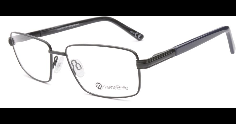 meineBrille 04-69070-01, Schwarz/Dunkel Blau rechteckige Brille