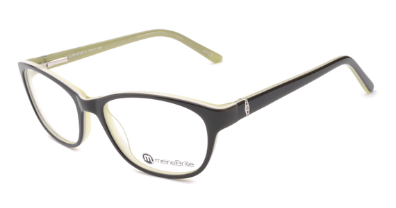 meineBrille 04-69180-01, Schwarz/Hellgrün links - Ansicht 2